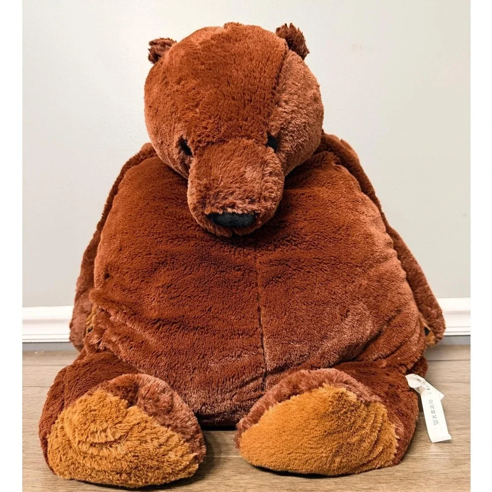 Ikea Bear DJUNGELSKOG‎ Plush Stuffed Brown Teddy Soft Jumbo 39 ¼